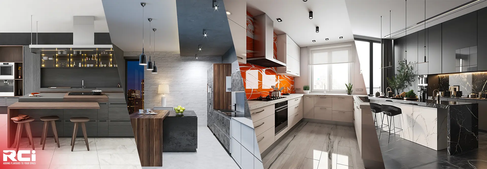 Expert kitchen interior design services featuring modern and stylish kitchen designs by RCi Red Chillies Interiors LLC in Dubai.